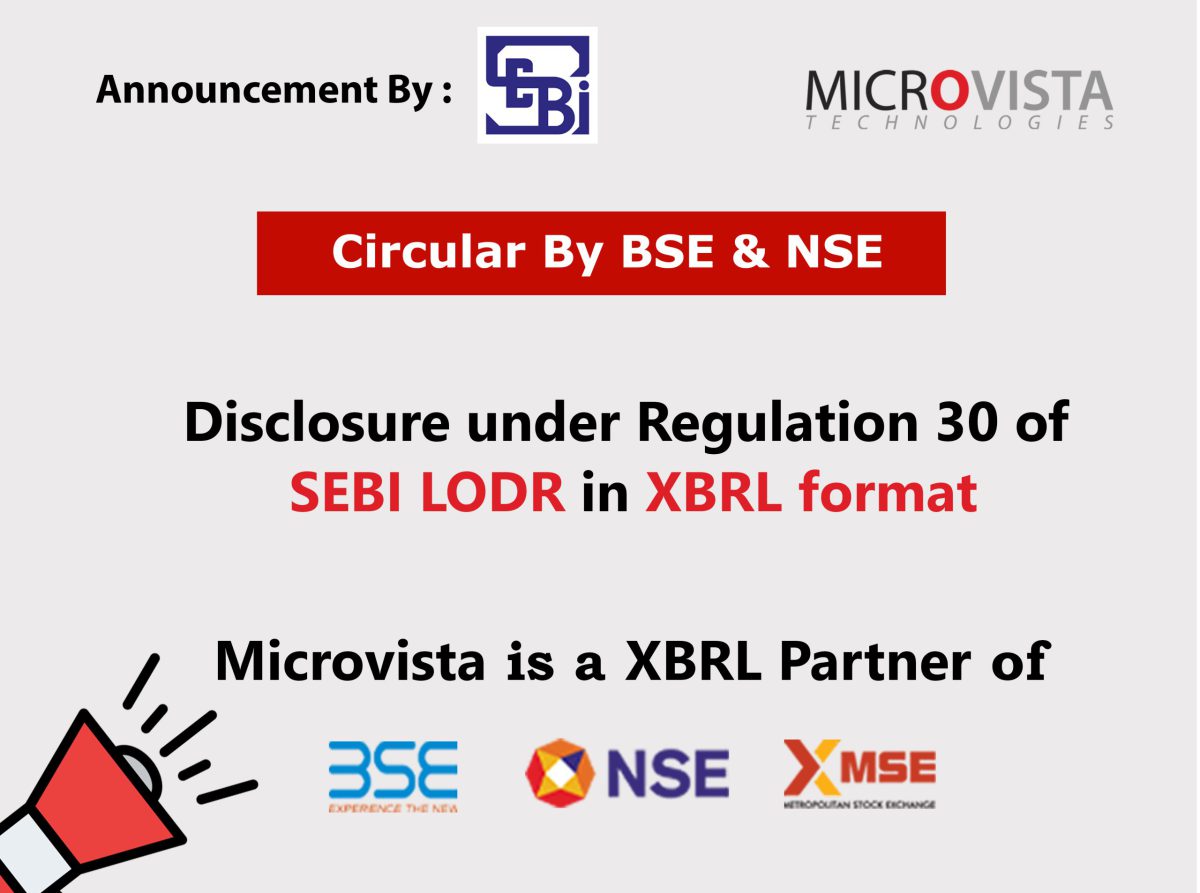 Filing of announcements in XBRL format on BSE listing centre