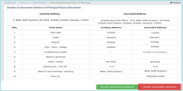 case Geocoded Address